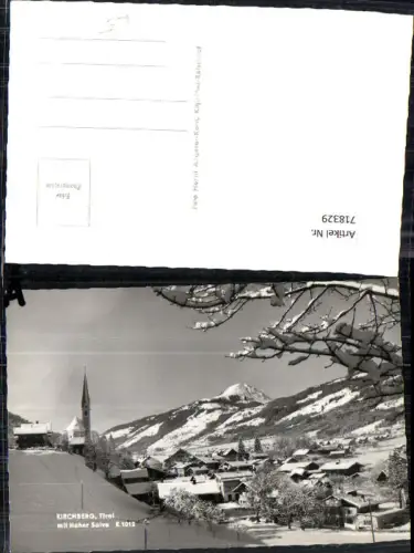 718329 Foto AK Kirchberg in Tirol mit Hoher Salve im Winter