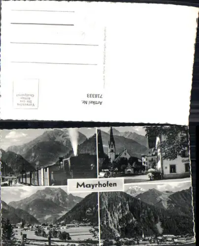 718333 Mehrbild AK Mayrhofen Zillertalbahn Dampflok Eisenbahn Dorfpartie