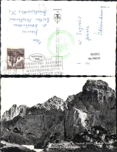 718336 Foto Ak Kirchdorf in Tirol Stripsenjochhaus mit Totenkirchl Fleischbank Predigtstuhl Kaisergebirge