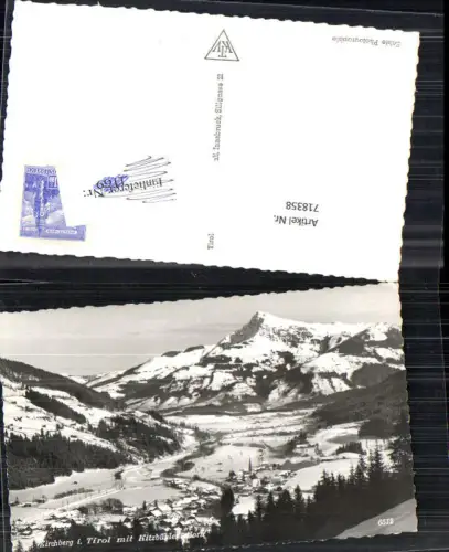 718358 Foto AK Kirchberg in Tirol mit Kitzbüheler Horn im Winter
