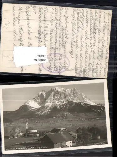 718360 Foto AK Lermoos Blick auf Ehrwald u. Zugspitze