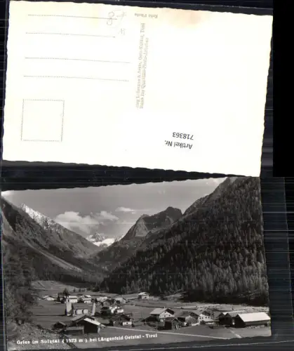718363 Foto AK Gries im Sulztal Längenfeld Ötztal