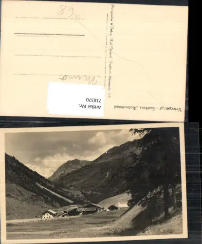 718370 Foto AK Untergurgl Gasthaus Mohrenhäusl Gurgl Sölden