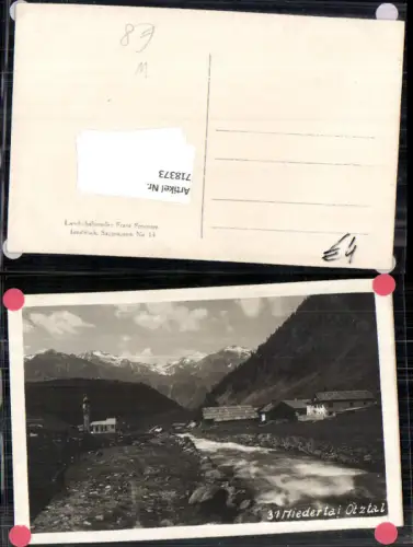 718373 Foto AK Niedertai Ötztal Niederthai Umhausen