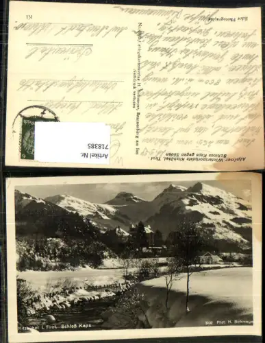 718385 Foto AK Kitzbühel Schloss Kaps geg. Süden im Winter