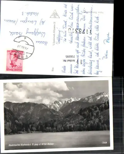 718395 Foto AK Hechtsee b. Kufstein i. Tirol geg. d. Wilden Kaiser
