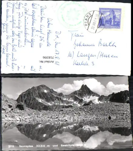 718396 Saumspitze u. Seeköpfe b. St Anton a. Arlberg Pians