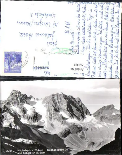 718397 Foto AK Küchelspitze Kuchenspitze u. Scheibler b. St Anton a. Arlberg