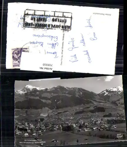 719310 Foto AK Kitzbühel mit Kitzbühler Horn Stempel Albin Zappe Brüder Enns