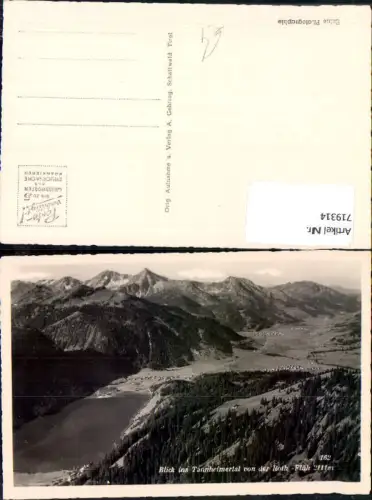 719314 Foto AK Blick ins Tannheimertal v. d. Roth-Flüh