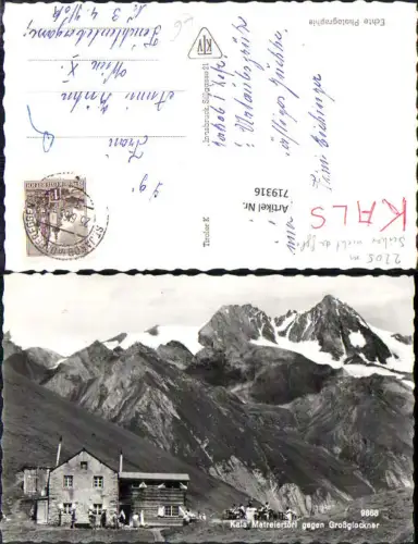 719316 Foto AK Kals a. d. Glocknerstraße Matreiertörl Großglockner