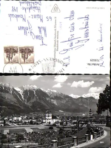 719329 Foto AK Innsbruck Brennerstraße m. Nordkette