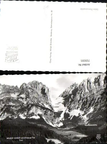 719331 Foto AK Wilder Kaiser m. Ellmauer Tor Kirchdorf i. Tirol pub Cosy 4544