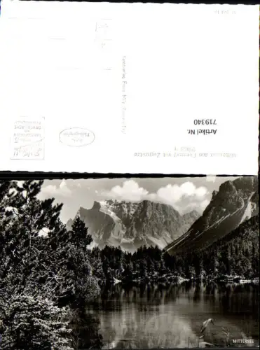 719340 Foto AK Mittersee a. Fernpaß mit Zugspitze Nassereith