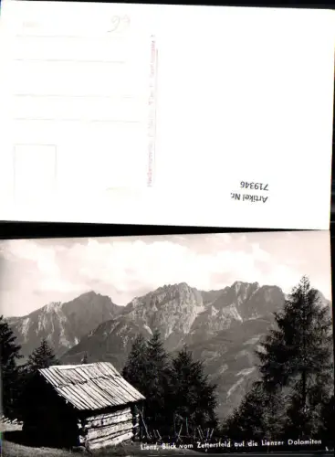 719346 Foto AK Lienz Blick v. Zettersfeld auf d. Lienzer Dolomiten