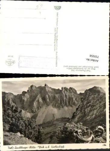 719358 Foto AK Tannheim Landsberger Hütte Blick a. d. Krottenköpfe