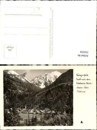 719359 Foto AK Längenfeld m. Ötztaler Hochalpen