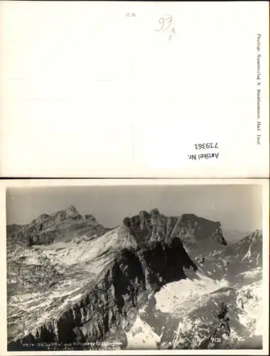 719361 Hochiss u. Rosskopf v. Sonnwendjoch b. Maurach Eben a. Achensee pub A. Stockhammer 7131