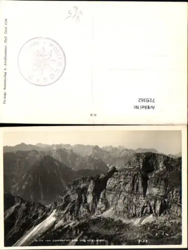 719362 Foto AK Blick v. Sonnwendjoch i. Karwendel b. Thiersee pub A. Stockhammer 7133