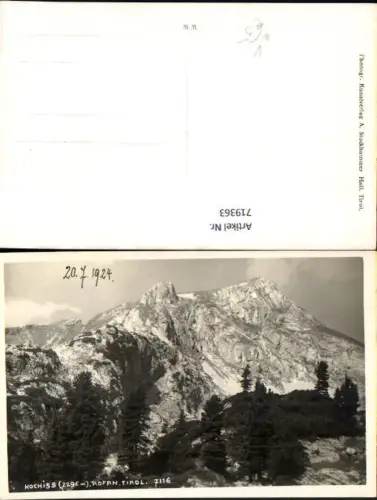 719363 Foto AK Hochiss Rofan Tirol b. Maurach Eben a. Achensee