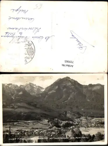 719365 Foto AK Imst Tirol Gesamtansicht m. Mutterkopf u. Plattein