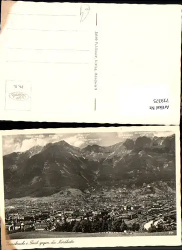 719375 Foto AK Innsbruck i. Tirol geg. d. Nordkette