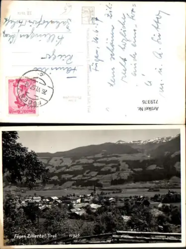719376 Foto AK Fügen i. Zillertal Ansicht m. Kirche