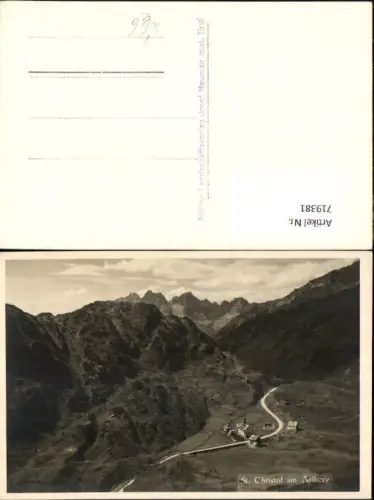 719381 Foto AK St Christoph St Anton a. Arlberg Ansicht pub Josef Neumair