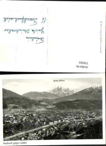 719383 Innsbruck geg. Süden mit Serles