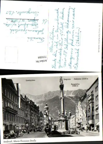 719384 Innsbruck Maria-Theresien-Straße m. Seegrube Hafelekar