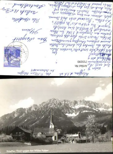 719390 Foto AK Scheffau Tirol geg. Wilden Kaiser Kirche