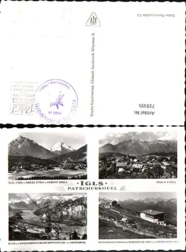 719395 Mehrbild AK Igls Innsbruck Patscherkofel Bergstation Schutzhaus Seilbahn Gondel