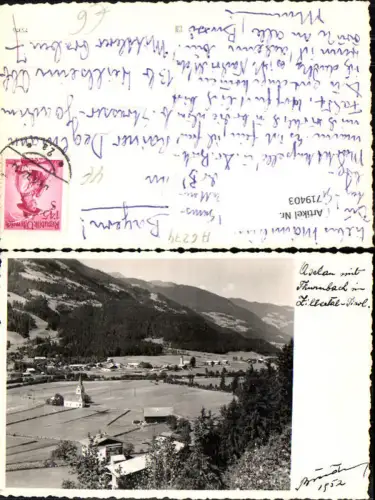 719403 Foto AK Absam m. Thurnbach i. Zillertal pub Hruschka 1952