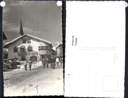 719408 Foto AK Seefeld i. Tirol Winteransicht Dorfpartie Kunstvolle Fassade