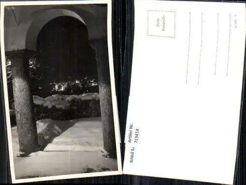 719414 Foto AK Schloss Lebenberg Kitzbühel Blick auf Stadt im Winter b. Nacht