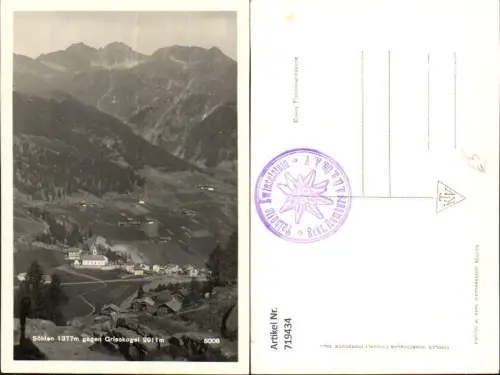 719434 Foto AK Sölden geg. Grieskogel