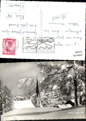 719492 Foto AK Seefeld i. Tirol im Winter m. Kirche