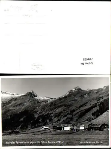 719498 Foto AK Matreier Tauernhaus geg. d. Felber Tauern Sulz Matrei i. Osttirol