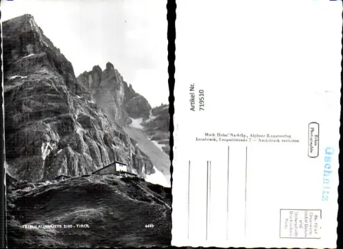 719510 Foto AK Triblaunhütte Gschnitz