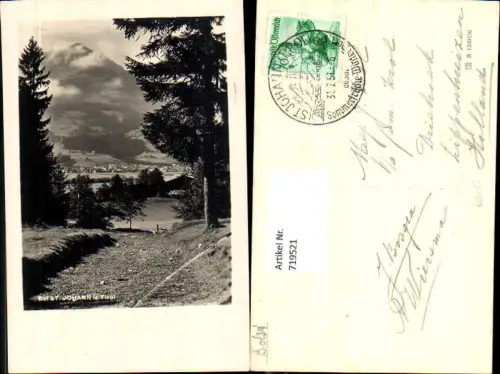 719521 Foto AK Bei St. Johann i. Tirol Ansicht Weg i. d. Ortschaft