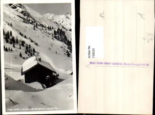 719523 Foto AK Hütte d. Skiclub St Anton a. Arlberg Moostal pub Helff 7140