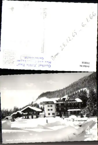 720818 Foto AK Gerlostal Gerlos i. Zillertal Gasthof Kühle Rast i. Winter