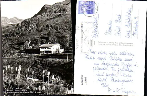 720892 Foto AK Kühtai i. Tirol Haus Alpina Sporthaus Riml