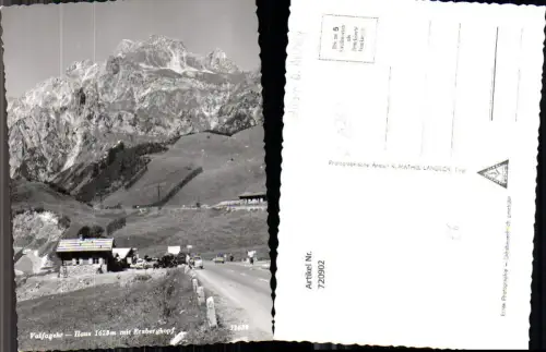 720902 Foto AK Valfagehr Haus mit Erzbergkopf Stuben a. Arlberg