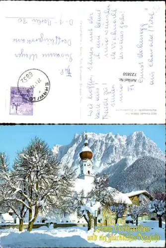 722850 Ehrwald Martinskapelle mit Zugspitze Gemeinde Ehrwald Bez. Reutte