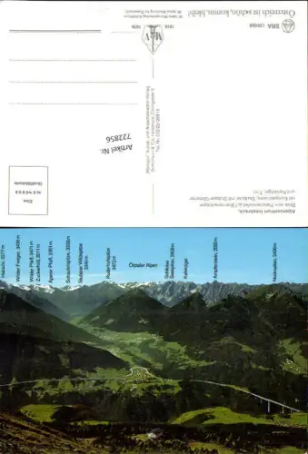 722856 Innsbruck blick v. Patscherkofel auf Brennerautobahn u. Stubaier Gletscher Tirol Bez. Innsbruck