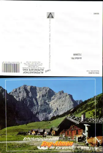 722868 Eng Alpengasthof-Großen Ahornboden Hinterriß Bez. Schwaz