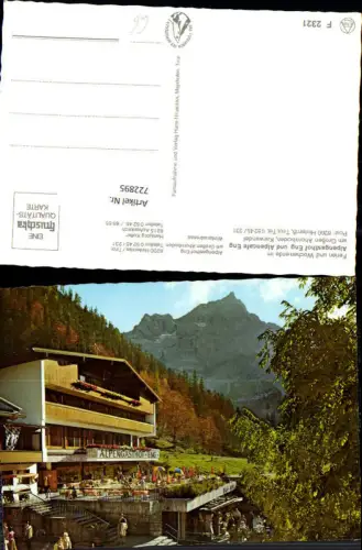 722895 Hinterriß Alpengasthof Eng Bez. Schwaz