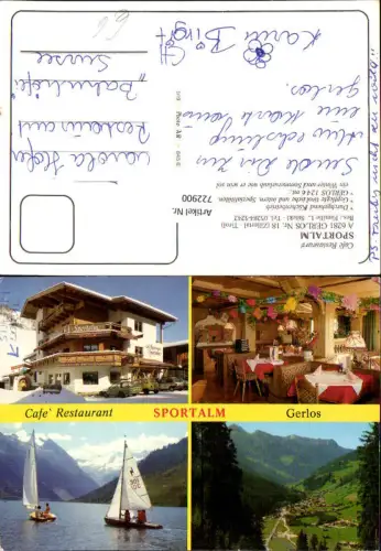 722900 Gerlos Cafe Restaurant Sportalm Segelboot Bez. Schwaz