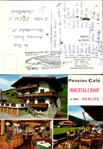 722901 Gerlos Pension-Cafe Inntalerhof Bez. Schwaz